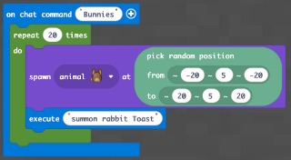 Mob spawning MakeCode