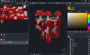 Blockbench texture painting UI