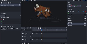 Blockbench animation rigging UI