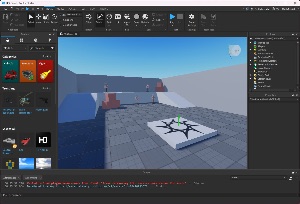 Roblox Studio interface with FPS game