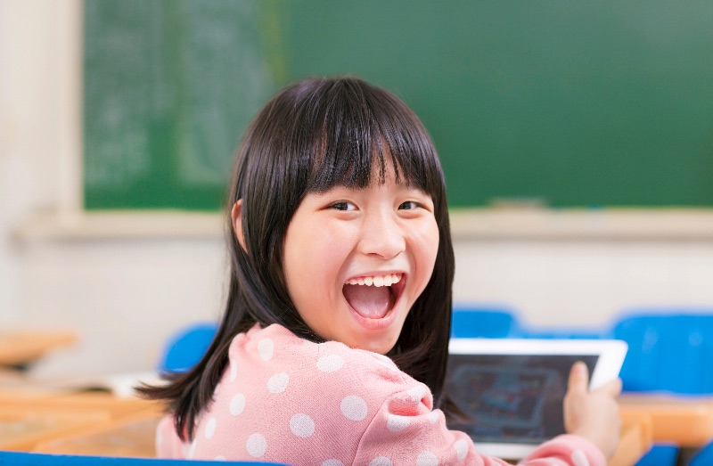 Happy child at Code Kids